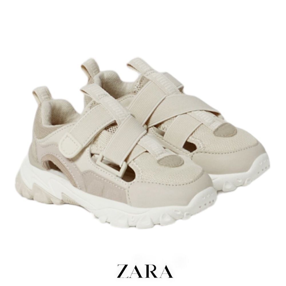 ZARA Kids | Off White | OPEN TECHNICAL SNEAKERS - Picture 1 of 7